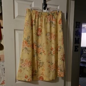 BonWorth Floral A-Line Skirt in Yellow and Peach